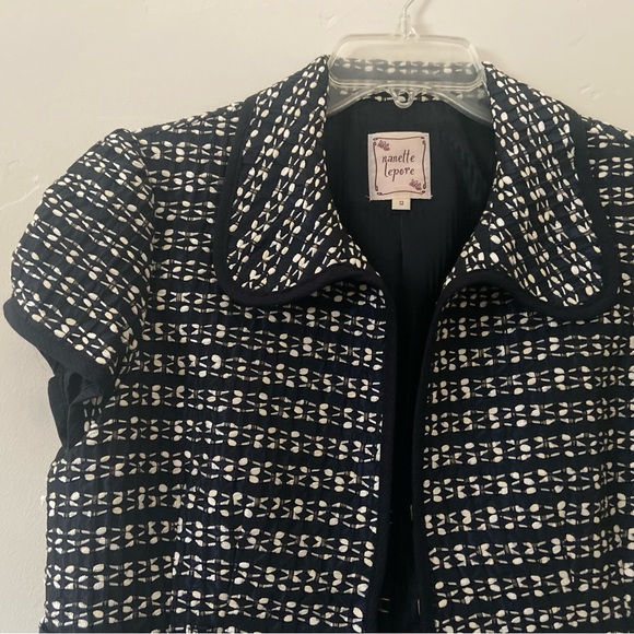 🆕 Deep Navy & White Tweed Skirt Suit - Nanette Lepore - Picture 8 of 16